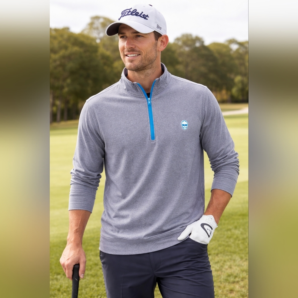 Swag Golf Gray 1/4 Zip Pullover Size Large